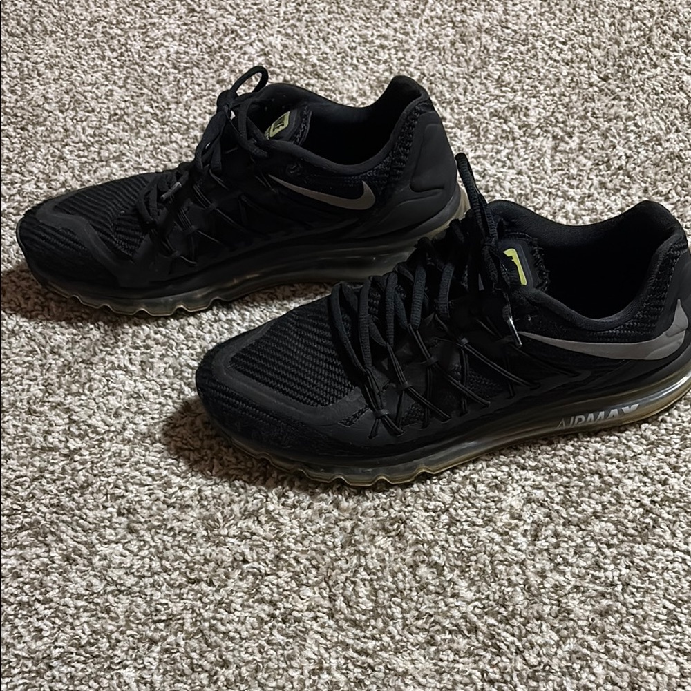 Nike Black Athletic Shoes with Mesh Design